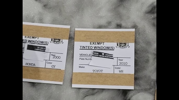 Window Tint Exemption Consultation